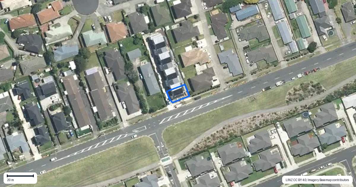 Property context map for 1/32 Airfield Road, Takanini, Auckland