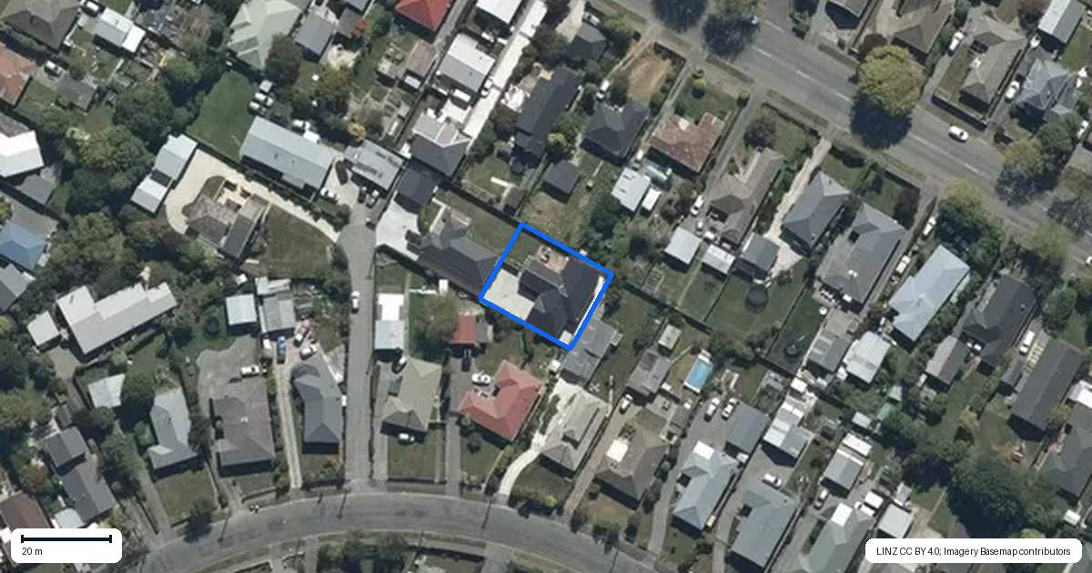 Property context map for 20A Glenmore Avenue, Casebrook, Christchurch