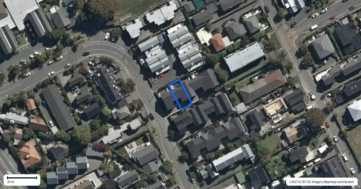 Property context map for 2/24 Rhodes Street, Merivale, Christchurch