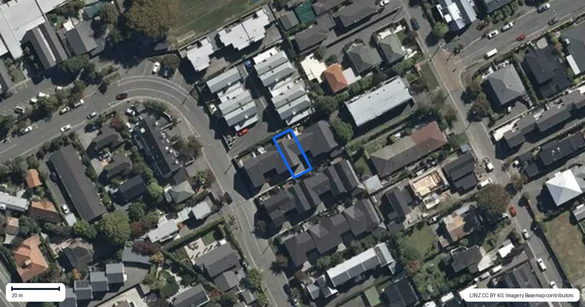 Property context map for 3/24 Rhodes Street, Merivale, Christchurch