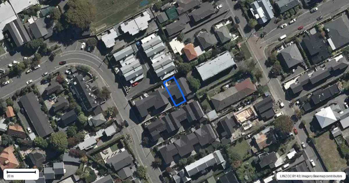 Property context map for 4/24 Rhodes Street, Merivale, Christchurch
