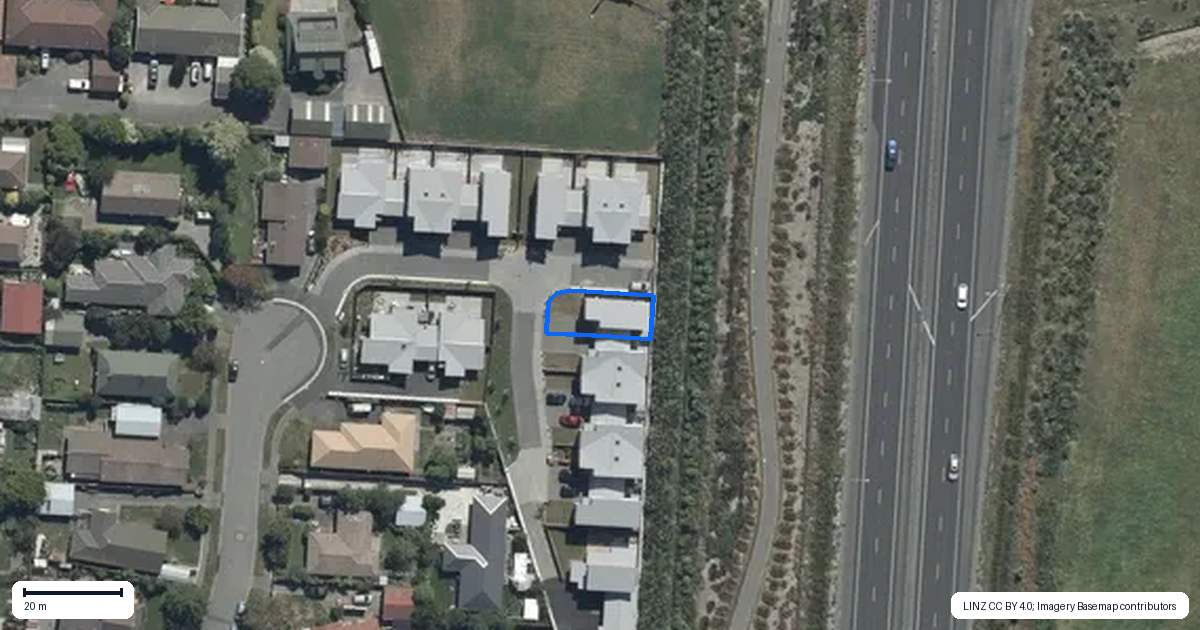Property context map for 15 Kakapo Lane, Redwood, Christchurch