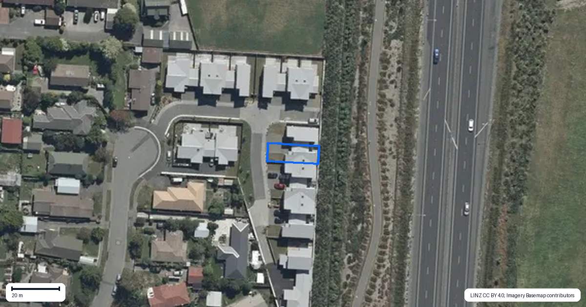 Property context map for 17 Kakapo Lane, Redwood, Christchurch