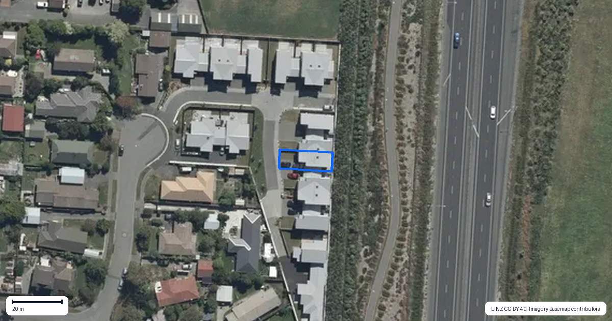 Property context map for 19 Kakapo Lane, Redwood, Christchurch