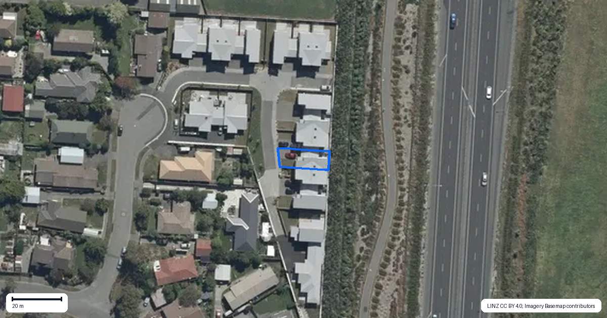Property context map for 21 Kakapo Lane, Redwood, Christchurch