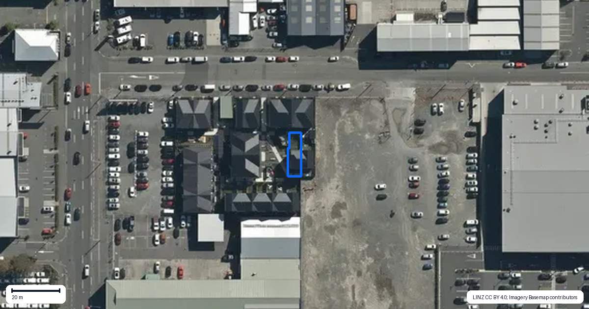Property context map for 1/16 Wilmer Street, Christchurch Central, Christchurch