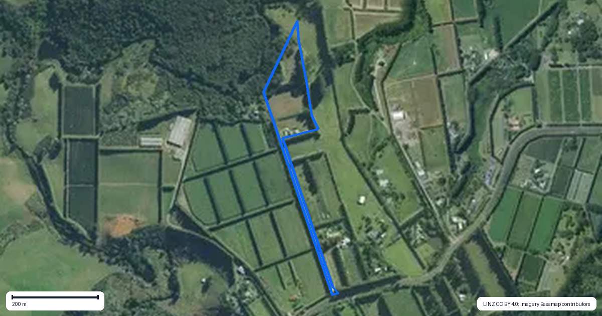 Property context map for 250A Puketotara Road, Waipapa
