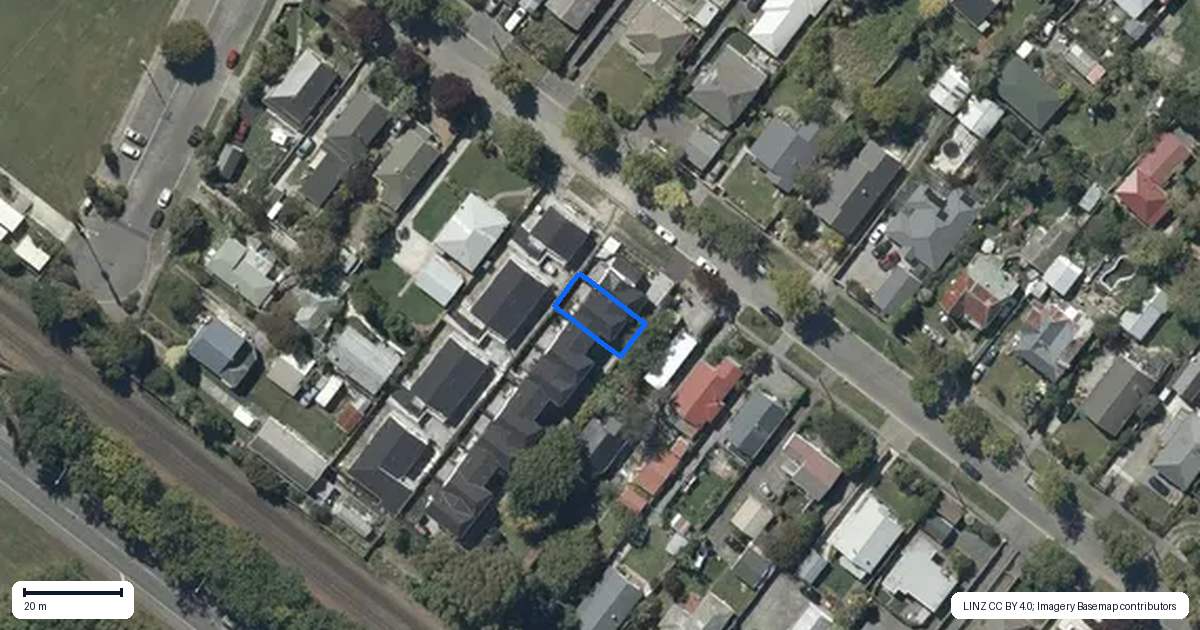 Property context map for 2/12 Tabart Street, Woolston, Christchurch