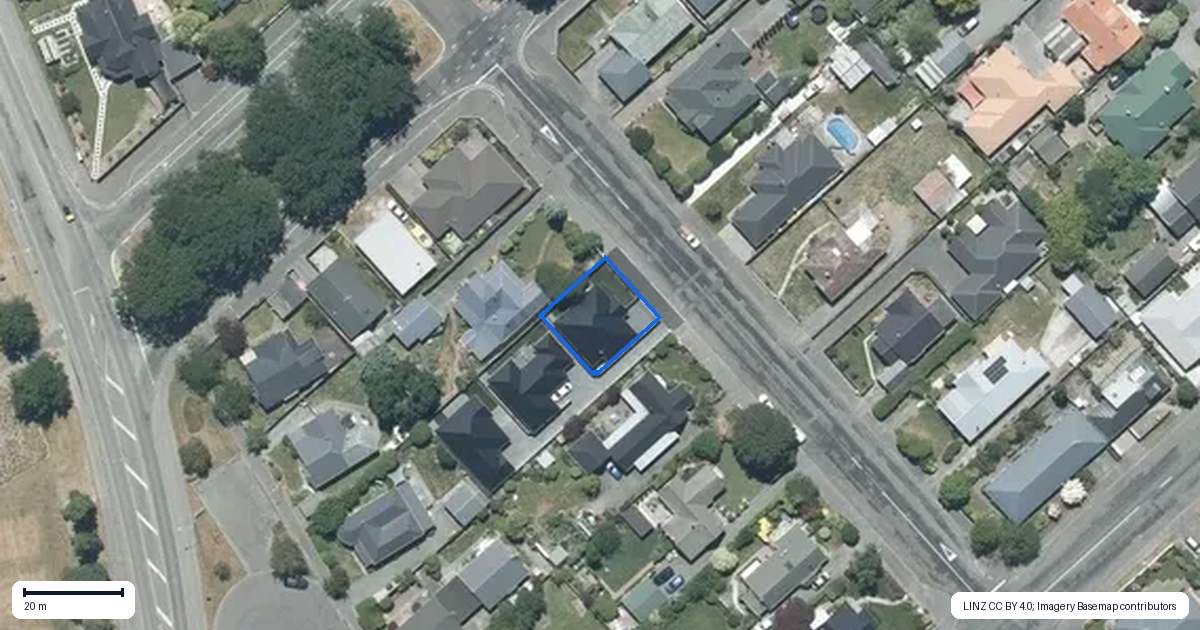 Property context map for 8A Cameron Street, Ashburton