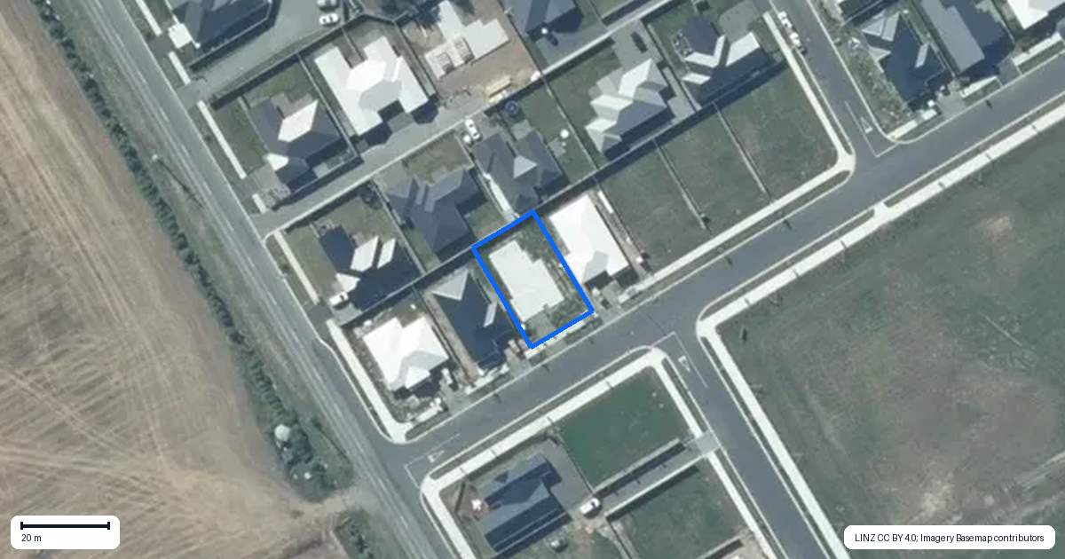 Property context map for 112 Monarch Drive, Rolleston
