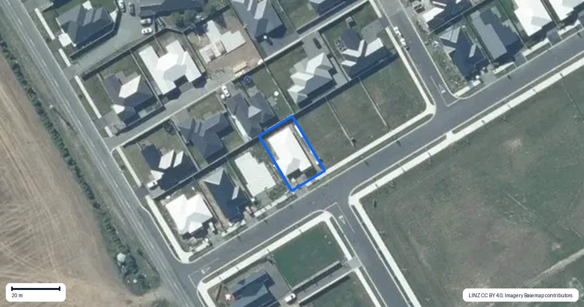 Property context map for 110 Monarch Drive, Rolleston