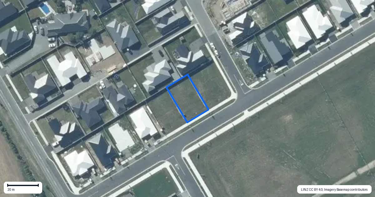 Property context map for 106 Monarch Drive, Rolleston