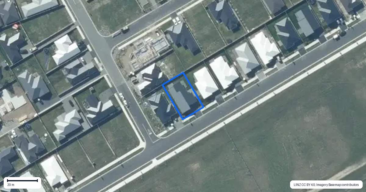 Property context map for 98 Monarch Drive, Rolleston