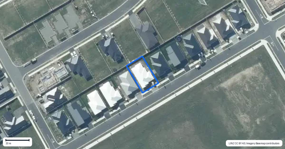 Property context map for 90 Monarch Drive, Rolleston