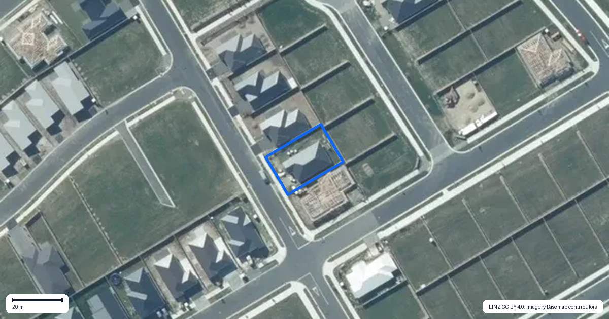 Property context map for 43 Harrison Drive, Rolleston