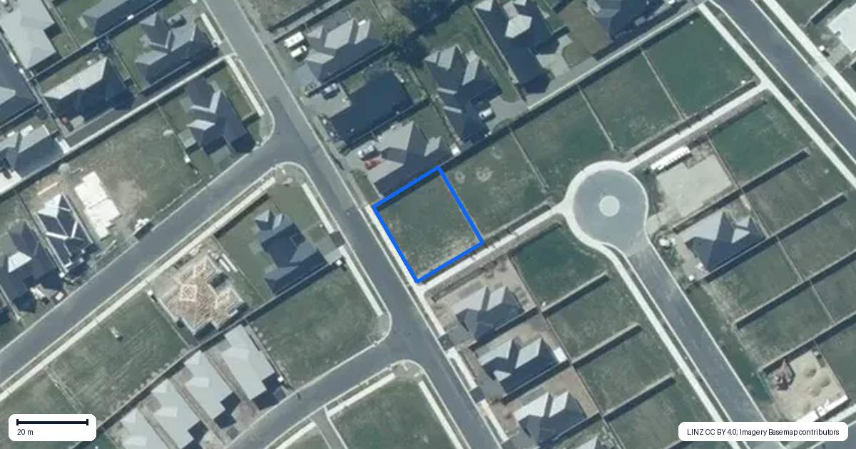 Property context map for 35 Harrison Drive, Rolleston