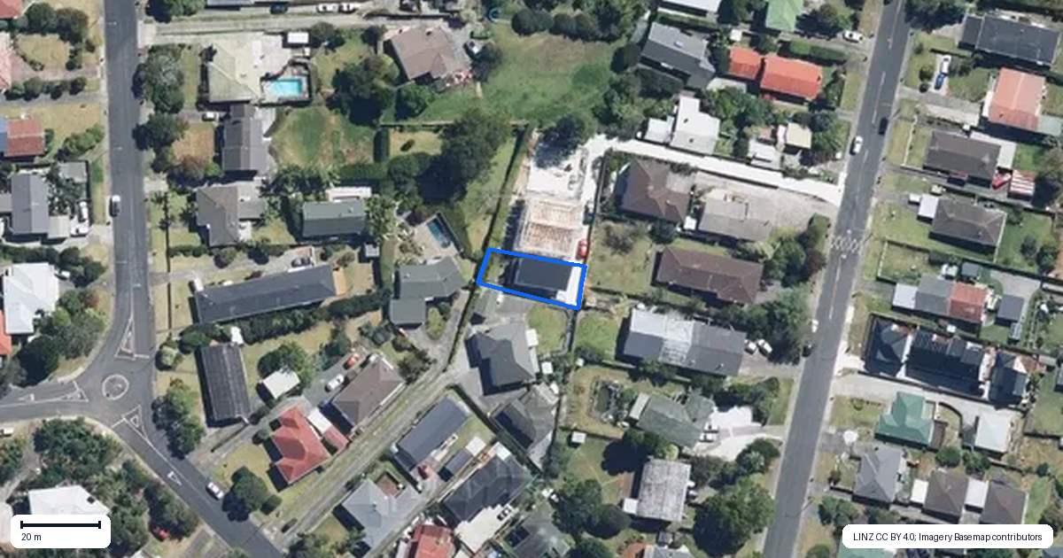 Property context map for 33E Udys Road, Pakuranga, Auckland