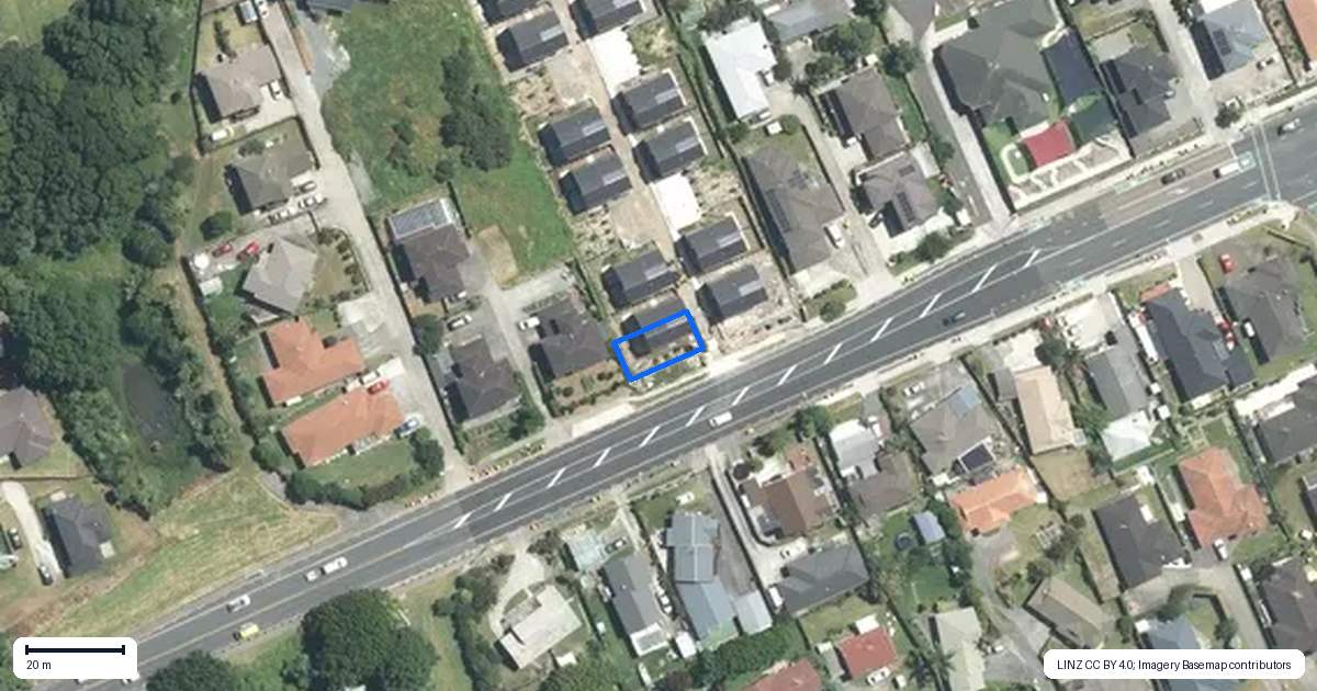 Property context map for 1 Mataara Lane, Manurewa, Auckland