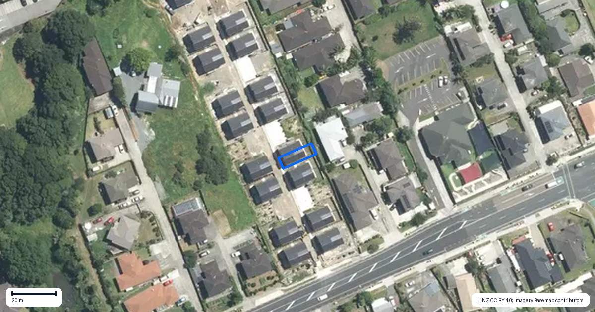 Property context map for 14 Mataara Lane, Manurewa, Auckland