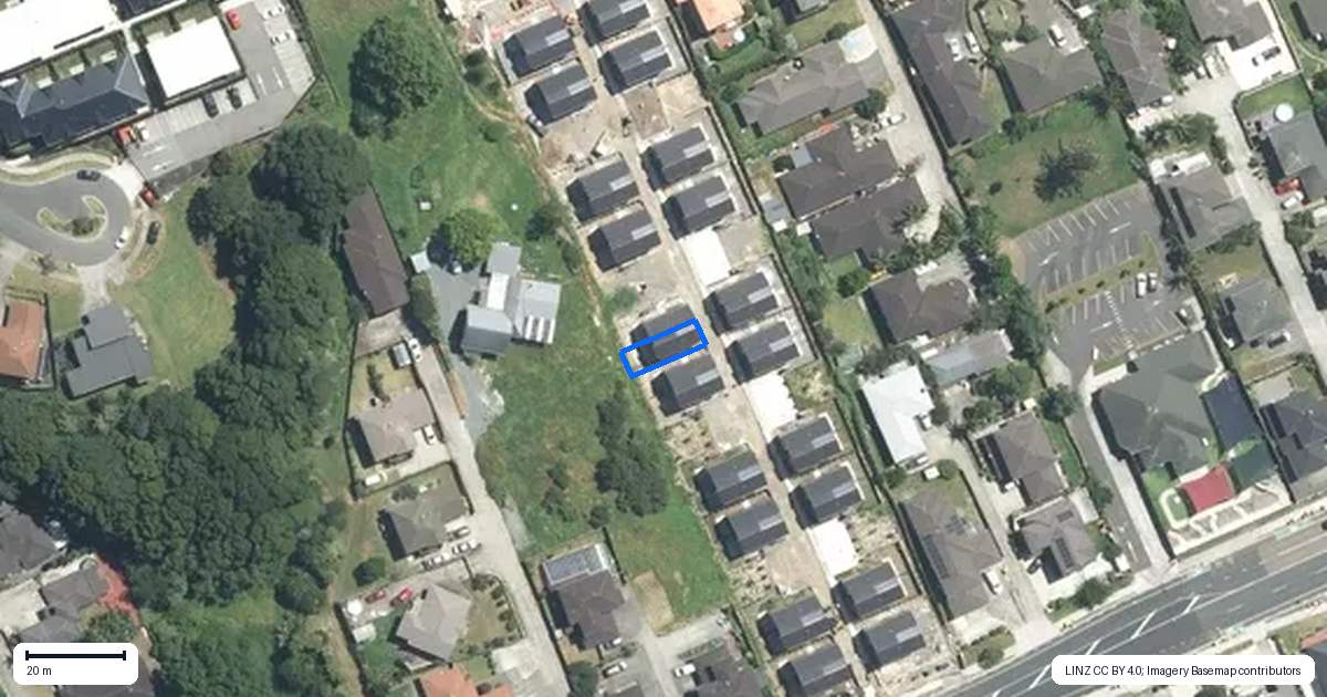 Property context map for 21 Mataara Lane, Manurewa, Auckland