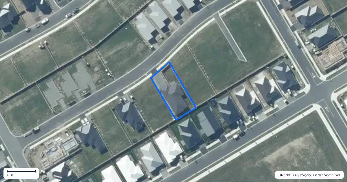 Property context map for 14 Kite Street, Rolleston