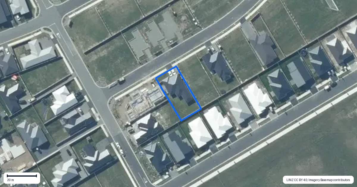 Property context map for 6 Kite Street, Rolleston