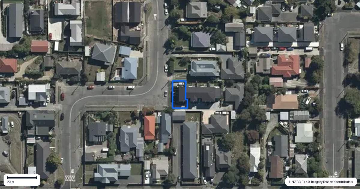 Property context map for 1/128 England Street, Linwood, Christchurch