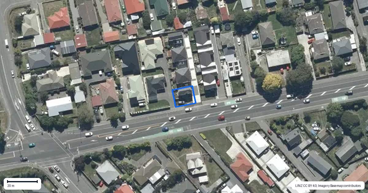 Property context map for 1/466 Main South Road, Hornby, Christchurch