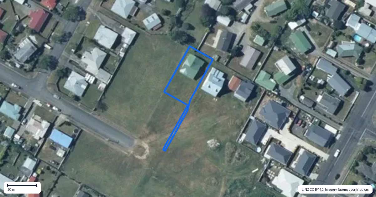 Property context map for 21 Beatty Street, Levin