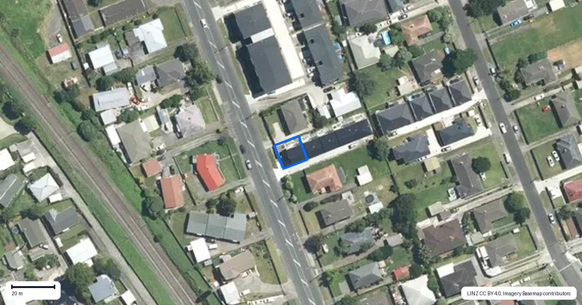 Property context map for 91A Porchester Road, Papakura