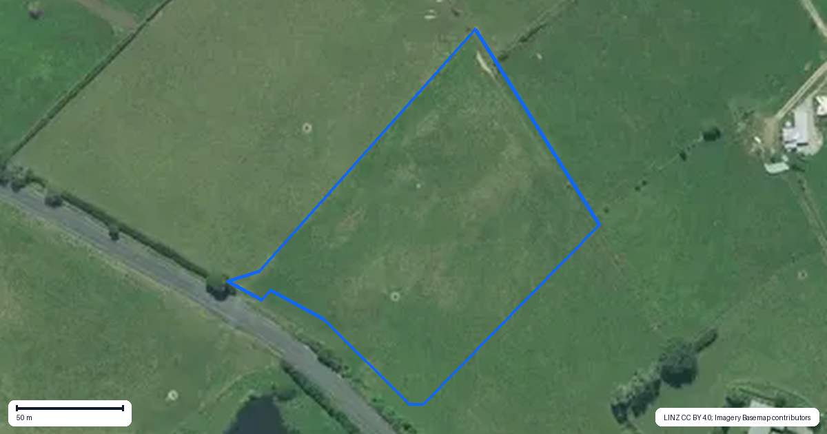 Property context map for 738 Taniwha Road, Waerenga, Te Kauwhata