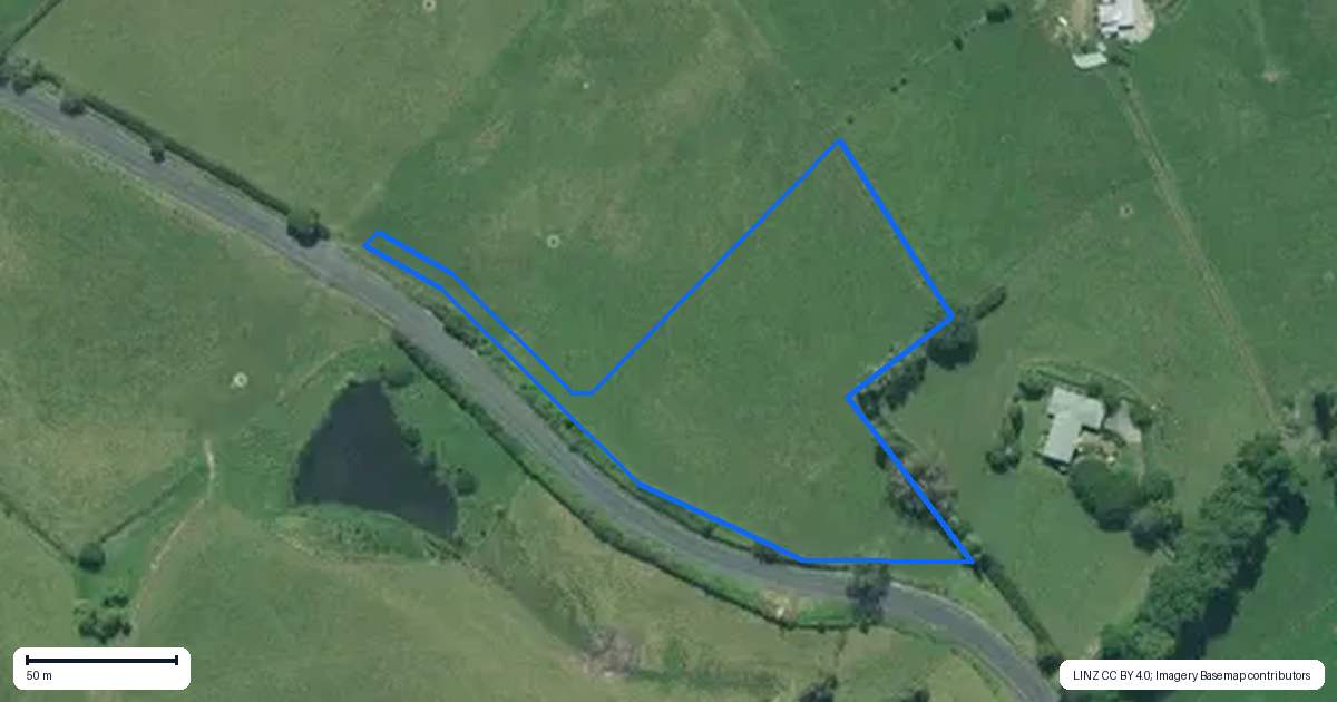 Property context map for 736 Taniwha Road, Waerenga, Te Kauwhata