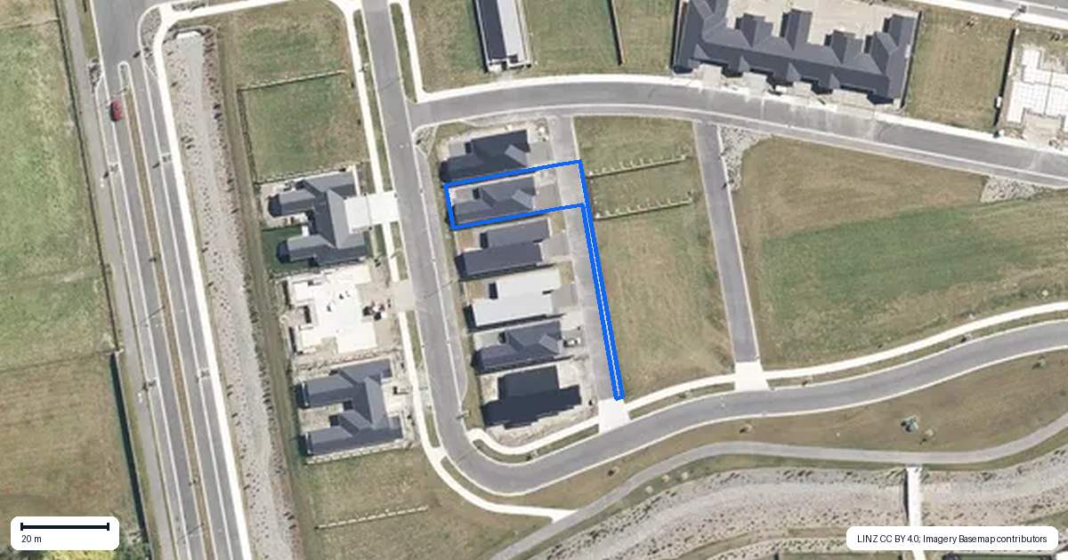 Property context map for 26B Ruataniwha Avenue, Rangiora