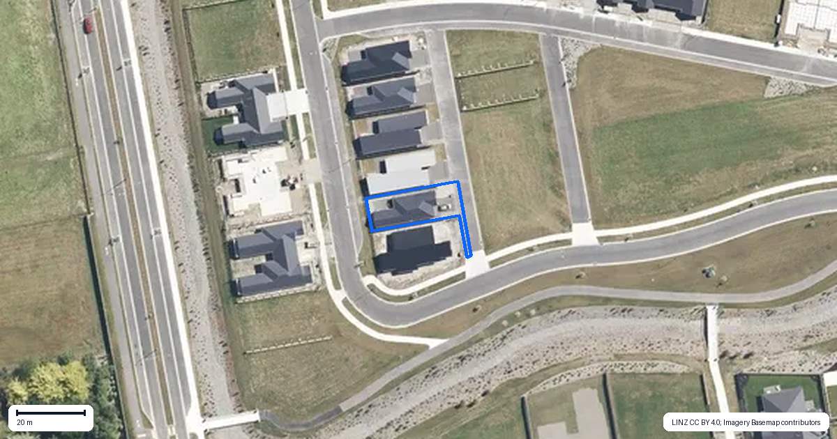 Property context map for 26E Ruataniwha Avenue, Rangiora