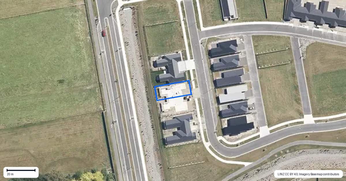 Property context map for 39 Ruataniwha Avenue, Rangiora