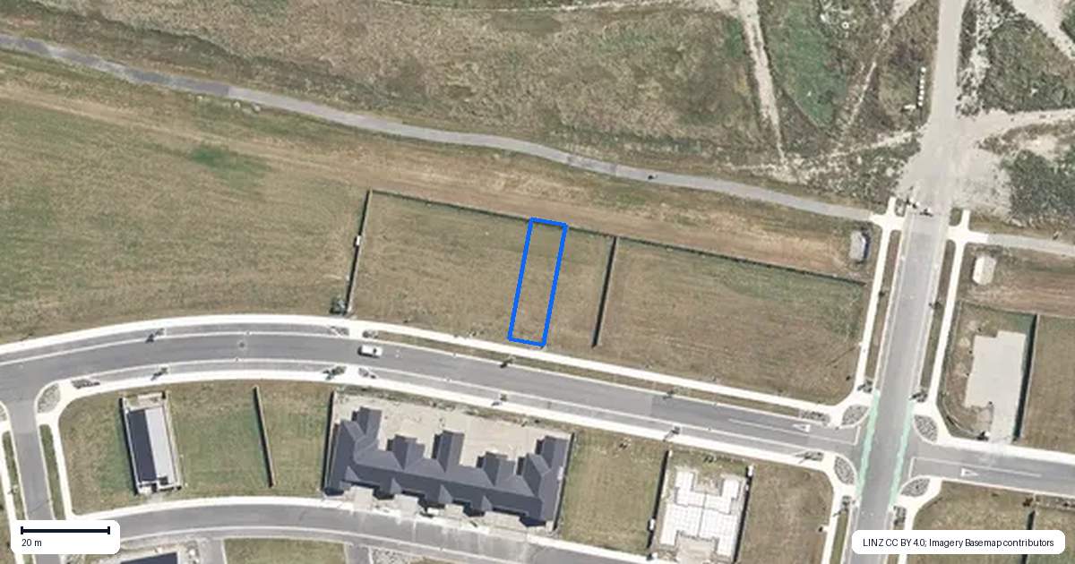Property context map for 16 Peirse Road, Rangiora