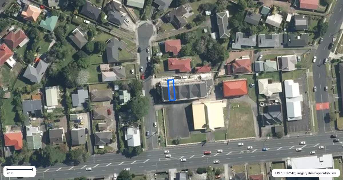 Property context map for 2/1 Waters Place, New Lynn, Auckland