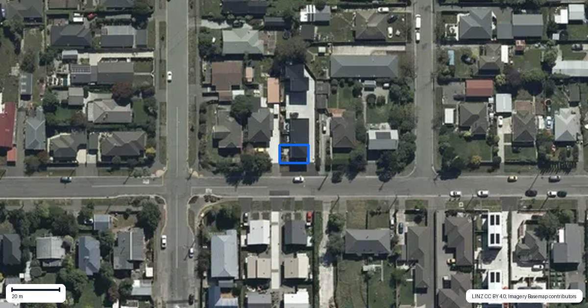Property context map for 1/73 Warden Street, Richmond, Christchurch