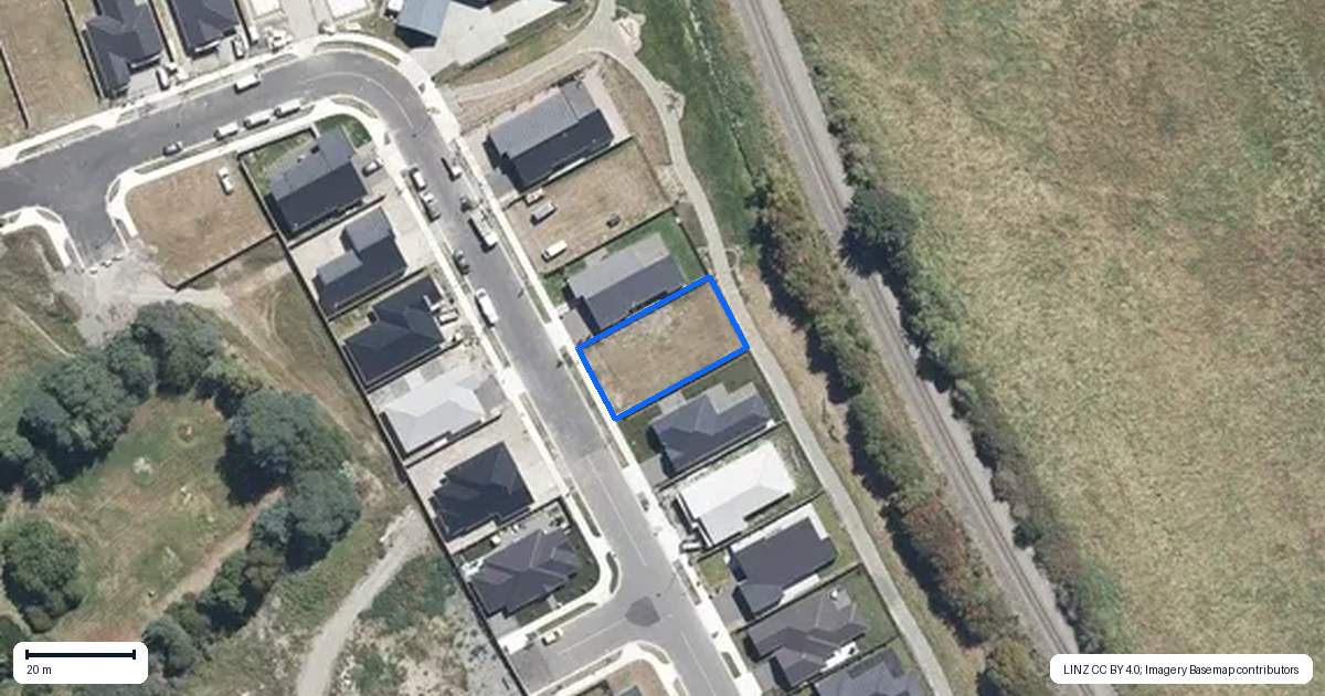 Property context map for 34 Bastings Street, Kaiapoi