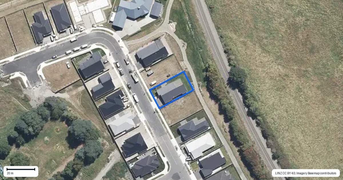 Property context map for 36 Bastings Street, Kaiapoi