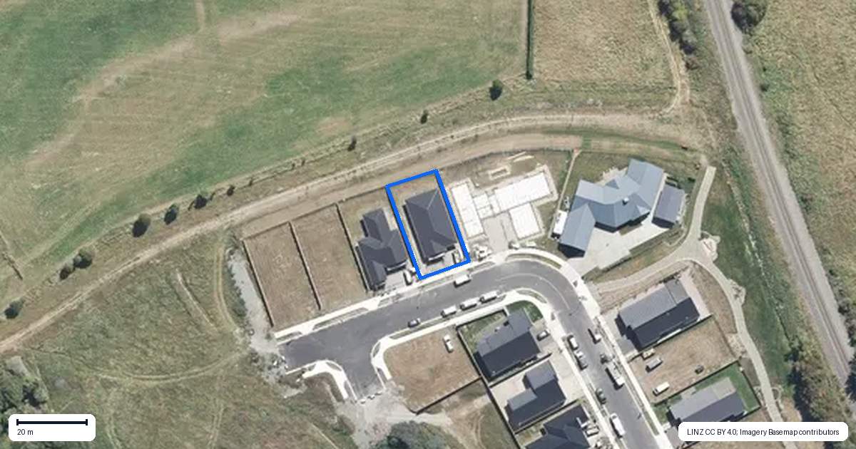 Property context map for 50 Bastings Street, Kaiapoi