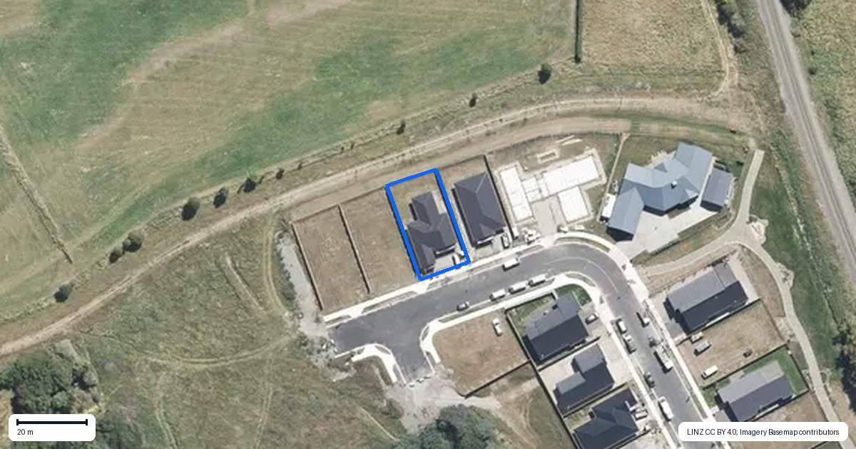 Property context map for 52 Bastings Street, Kaiapoi