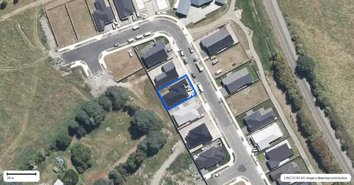Property context map for 27 Bastings Street, Kaiapoi