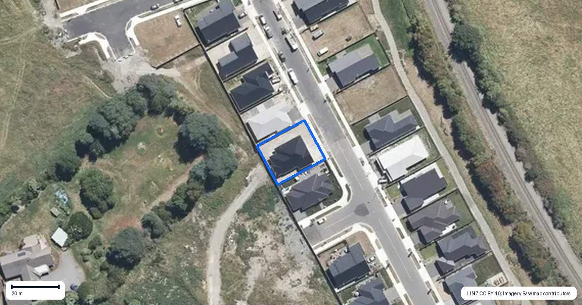 Property context map for 23 Bastings Street, Kaiapoi