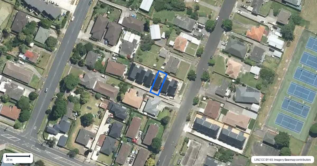 Property context map for 4C Frances Street, Manurewa, Auckland