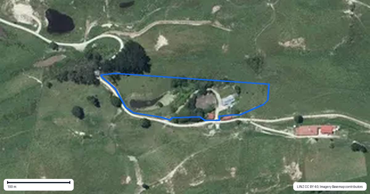 Property context map for 215 Kukuta Road, Okoia, Whanganui