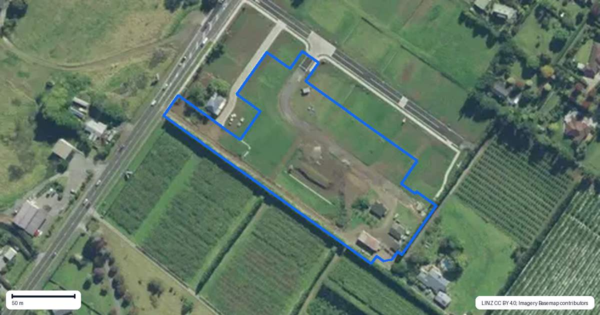 Property context map for 10 Hua Whenua Lane, Kerikeri