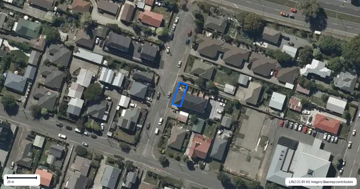 Property context map for 1/10 Goldsmith Place, Waltham, Christchurch