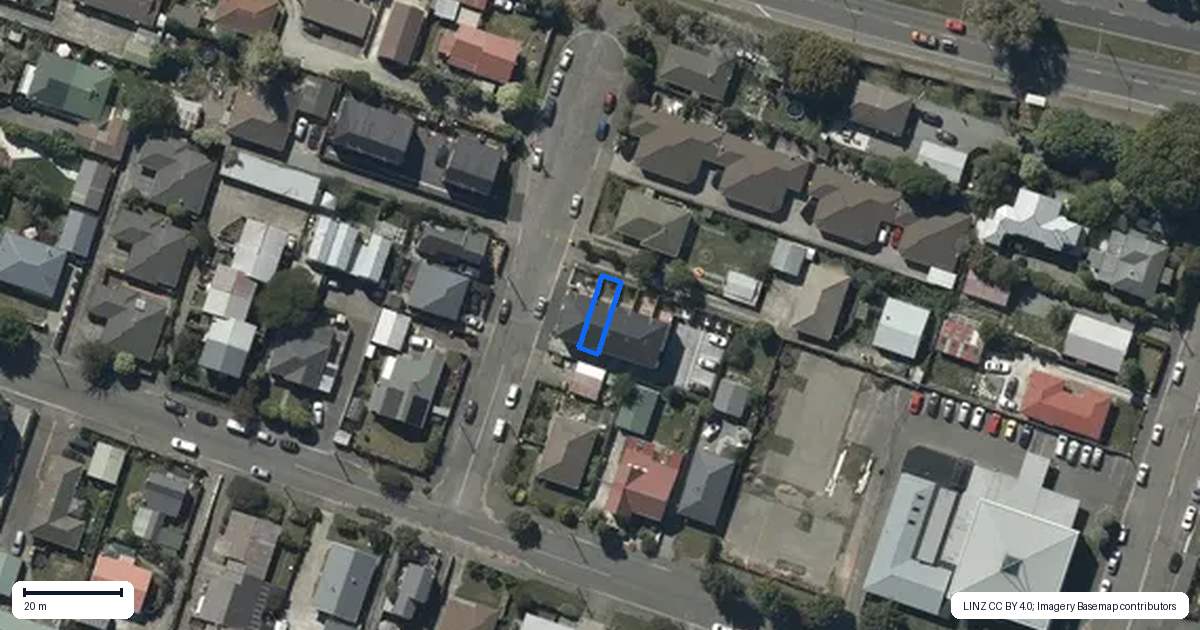 Property context map for 2/10 Goldsmith Place, Waltham, Christchurch