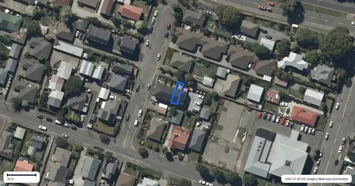 Property context map for 4/10 Goldsmith Place, Waltham, Christchurch